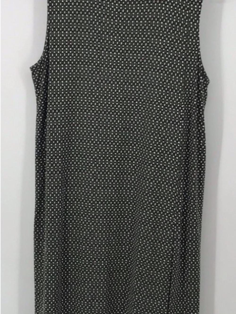 Areve Black Tank Tunic with White Micro Dots